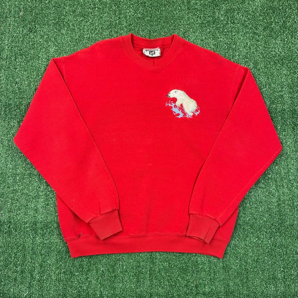 Vintage 90s‎ Polar Bear Wildlife Graphic Crewneck Sweatshirt